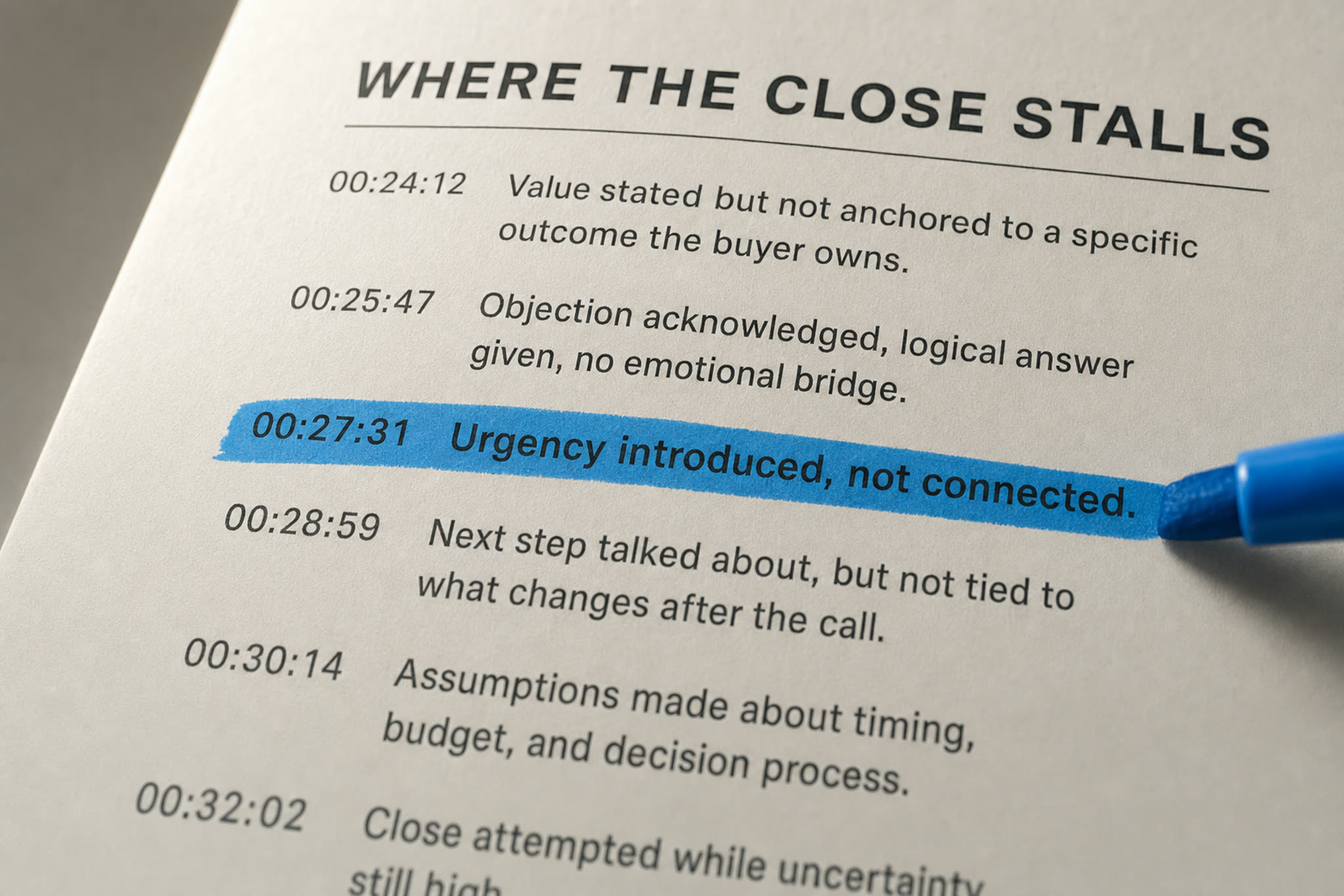 A Webinar Assessment lying open: fourteen graded steps on the left page, the ranked list on the right